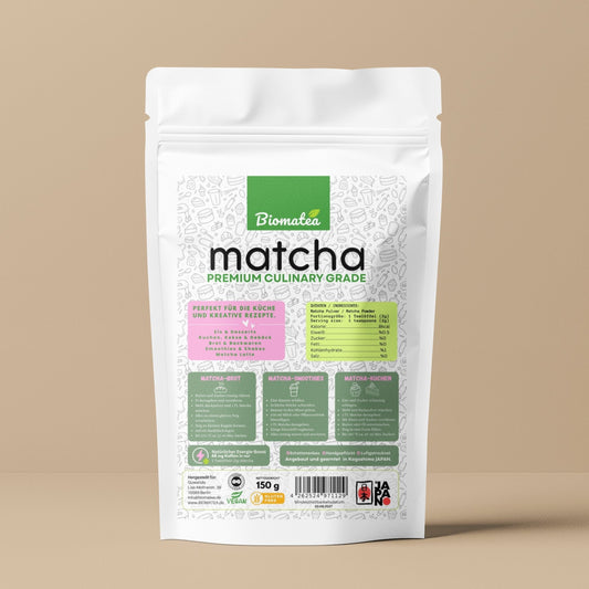 Matcha Pulver aus Japan 150g – Culinary Grade – Premium Grüntee für Backen, Desserts, Smoothies & Latte