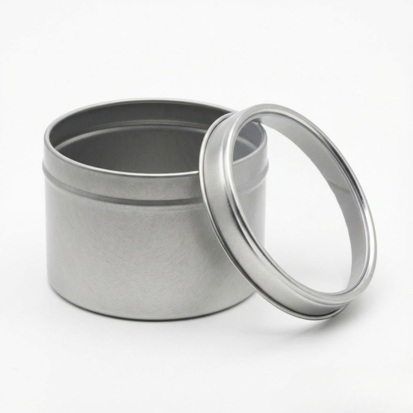 Universal Aufbewahrungsbox mit 6 Innendosen & Sichtfenster Deckel, für Tee, Kaffee & Backzutaten, Gewürze –Ordnungsbox & Organizer – Teedose leere Metalldosen Silber