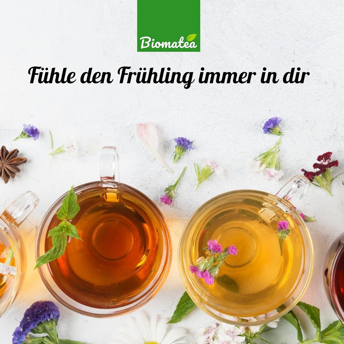 Frühlingstee, 100 g aromatische Kräuter-Früchtetee-Mischung