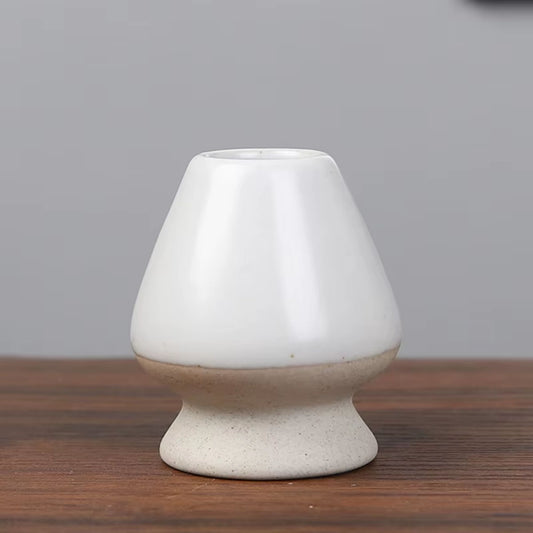 Matcha Besenhalterung aus Keramik – Grün-Weiß | Schwarz-Weiß | Weiß-Creme