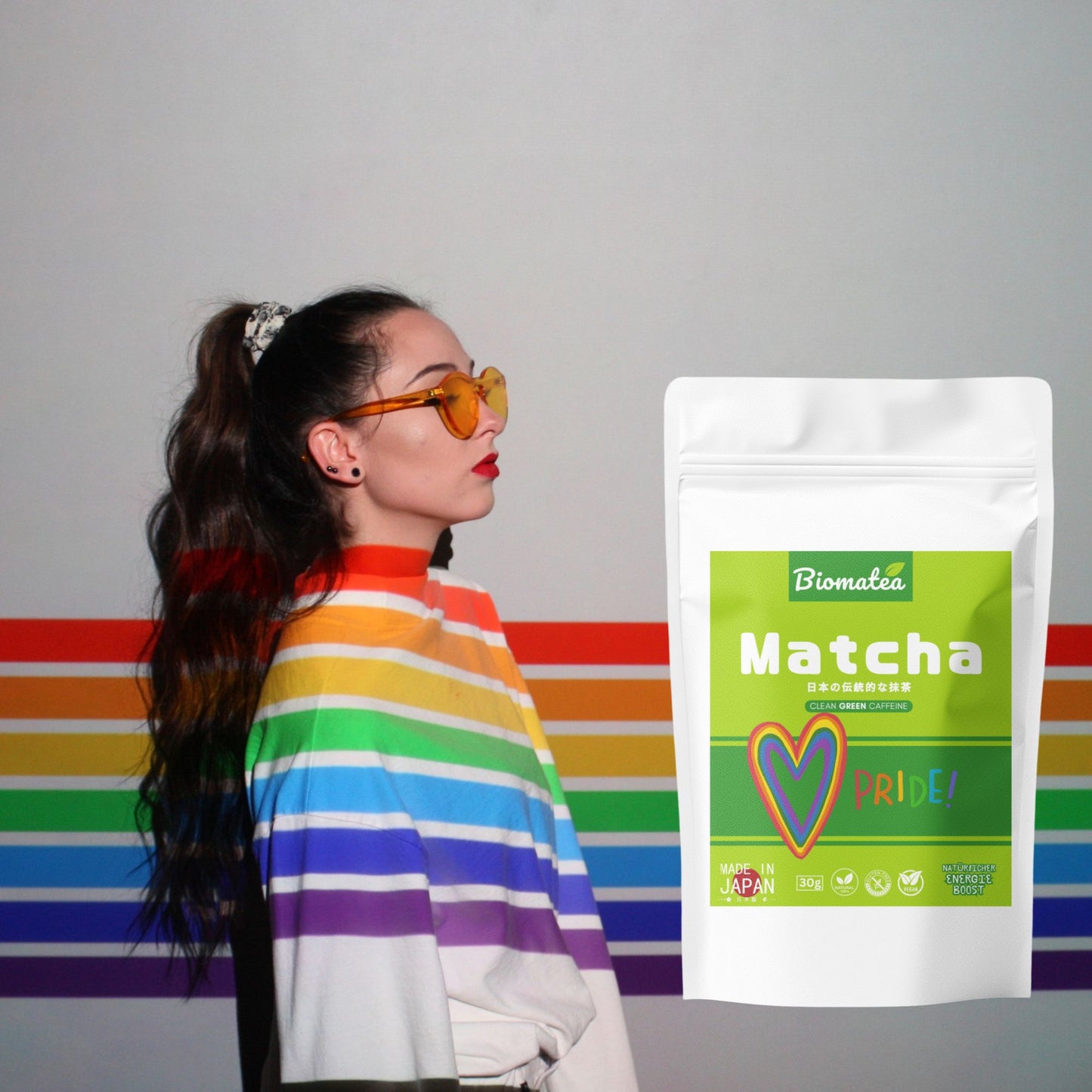 Biomatea Matcha aus Japan Geschenkidee mit Botschaft, 30g – Vegan & Zuckerfrei