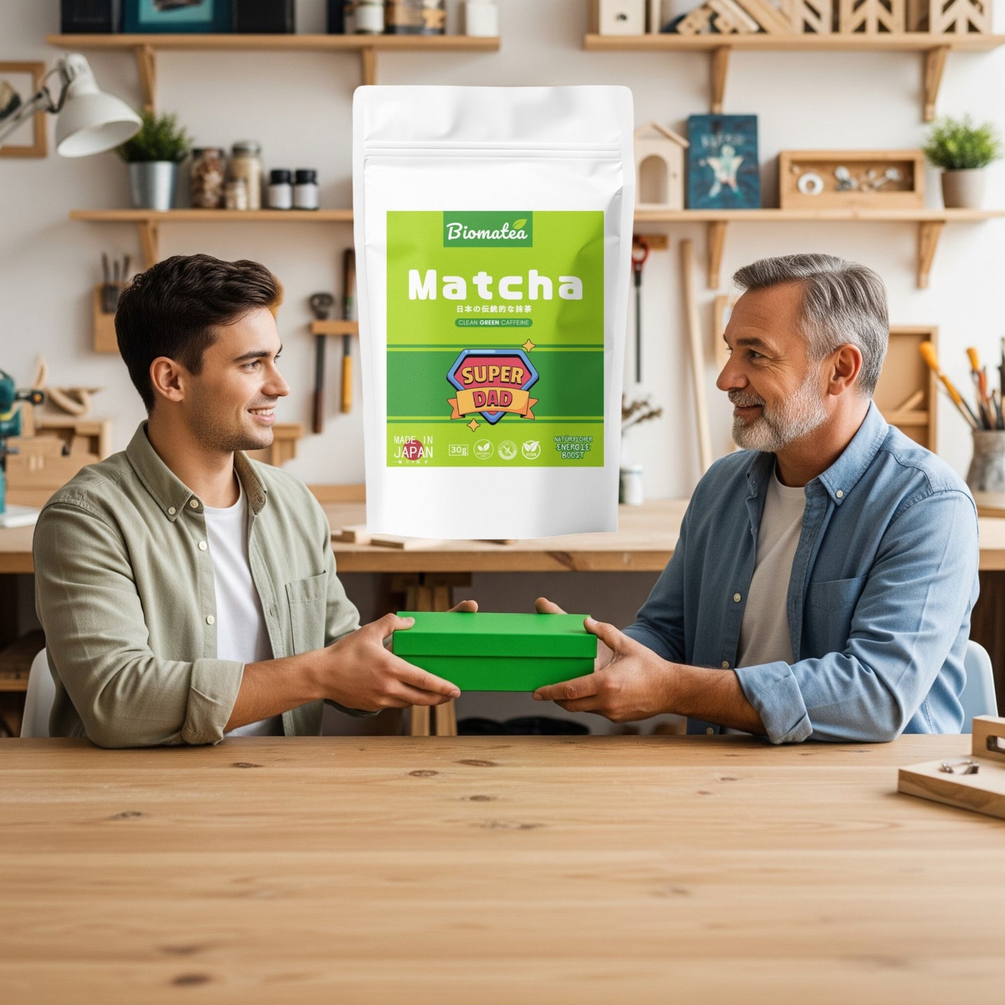 Biomatea Matcha aus Japan Geschenkidee mit Botschaft, 30g – Vegan & Zuckerfrei