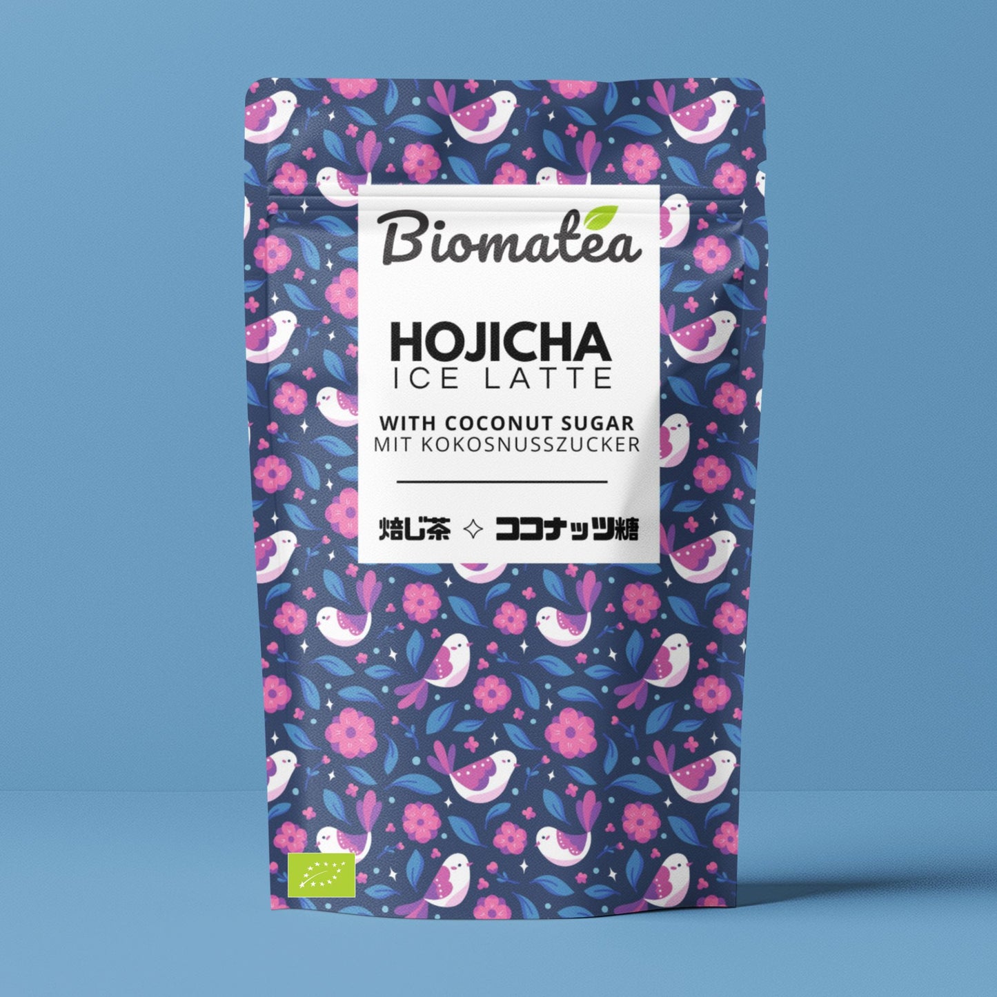 Bio Hojicha Latte Pulver aus Japan – Mit Kokosblütenzucker – 100g – Veganer Eistee oder Latte – Für heiße & kalte Zubereitung