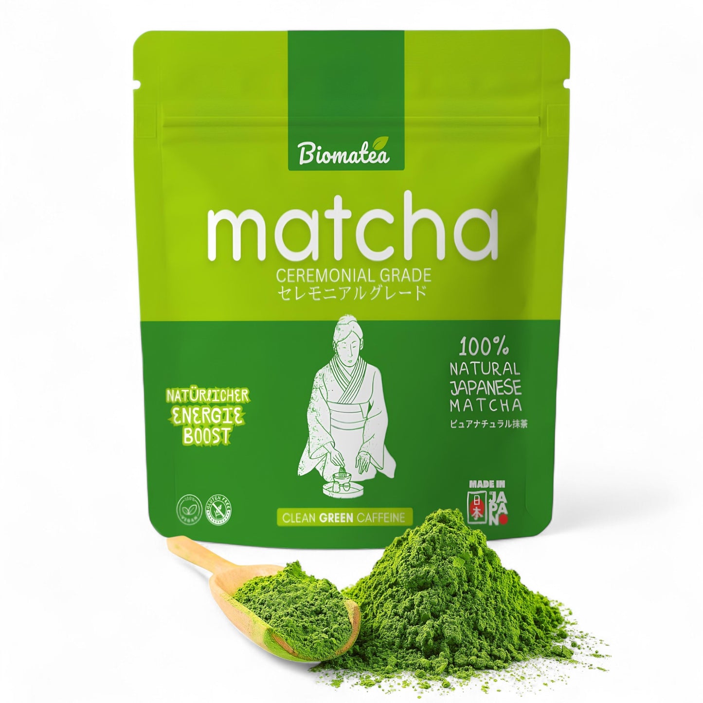 Biomatea Ceremonial Premium Matcha aus Japan, 50g
