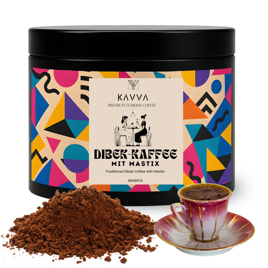 KAVVA Premium Dibek-Kaffee mit Mastix – Traditioneller Türkischer Kaffee aus Arabica-Bohnen, 100 g