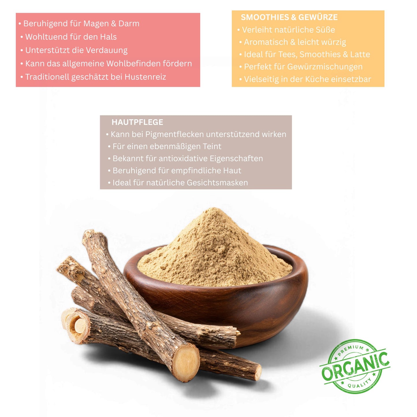 Bio Süßholzwurzel Pulver 150g – Fein gemahlenes Süßholz | Für Tee, Smoothies, Gewürze & DIY Kosmetik, Glycyrrhizin