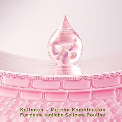 Biomatea Ceremonial Matcha Collagen Latte Pulver 150g 33% Japanischer Matcha und 58% Kollagen Hydrolysat Klumpfrei und leicht löslich, ohne Zuckerzusatz