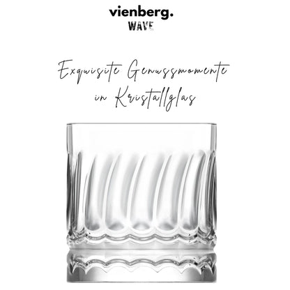 Wave 6 Stück Matcha Gläser 330ml Wellen-Design, extra schwer & massiv