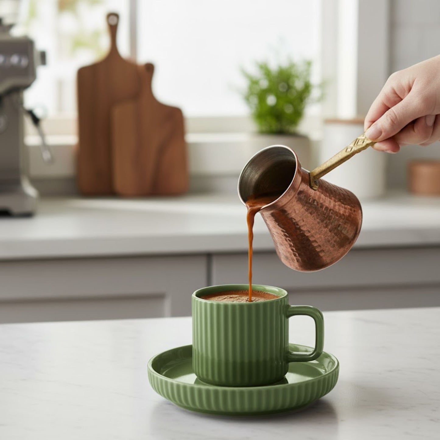 12tlg. Mokka Kaffee Tassen Set, aus Porzellan 100ml, Relief-Design