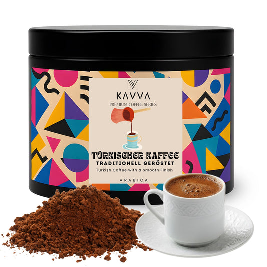 KAVVA Premium Klassik Türkischer Kaffee – Traditionell geröstet, ohne Zucker, 100 % Arabica, 100 g