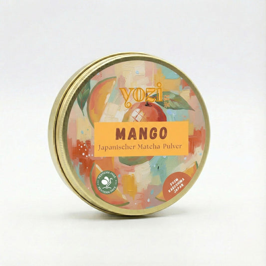 Ceremonial japanischer Matcha Tee Pulver mit Mango Geschmack, 40g Dose