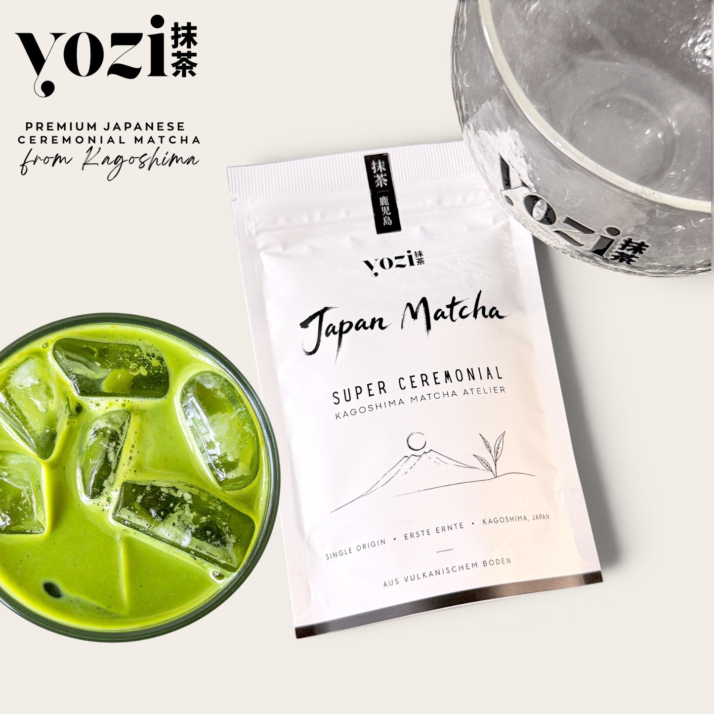 YOZI Super Ceremonial Matcha Tee Pulver 50g aus Japan Kagoshima, 1. Ernte