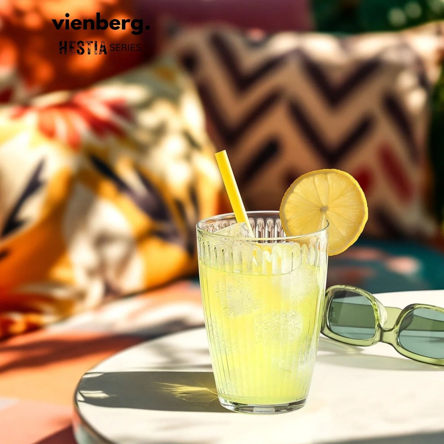 Premium Matcha, Longdrink-Gläser (6er Set) – Massiv & Innen-Geriffelt 415ml