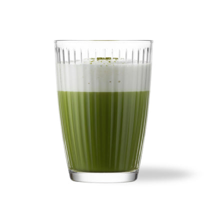 Premium Matcha, Longdrink-Gläser (6er Set) – Massiv & Innen-Geriffelt 415ml