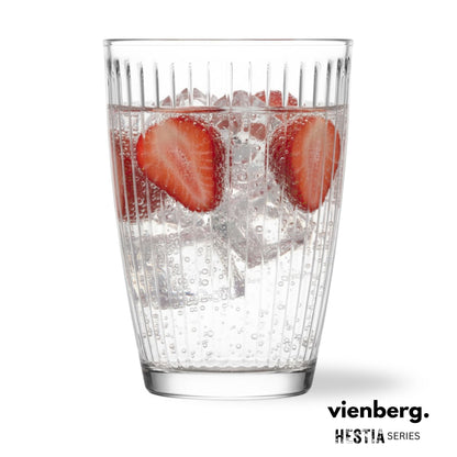 Premium Matcha, Longdrink-Gläser (6er Set) – Massiv & Innen-Geriffelt 415ml