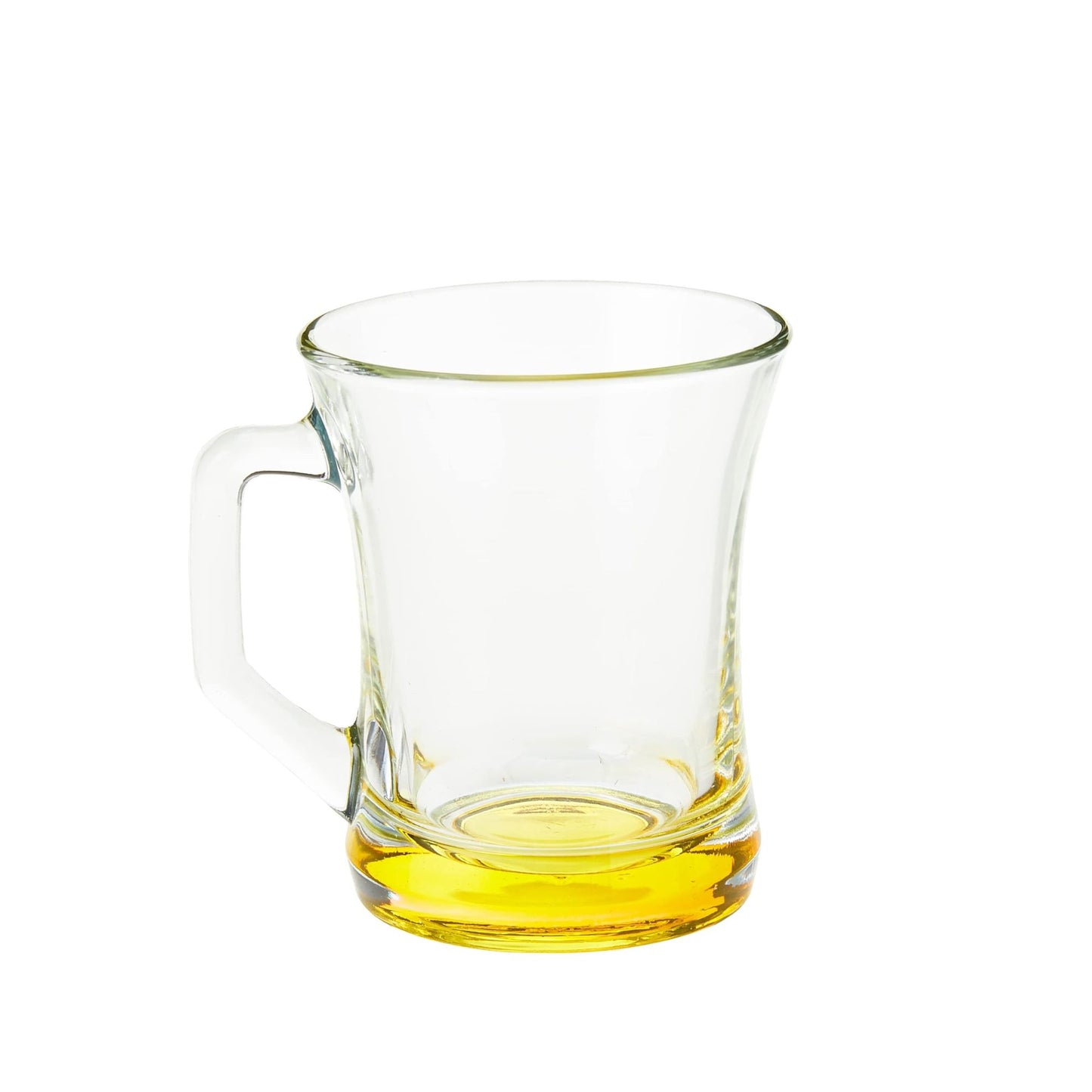 ZEN+ Bunte Gläser mit Henkel (6er Set) – Gehärtetes Glas & 6 Farben 225ml