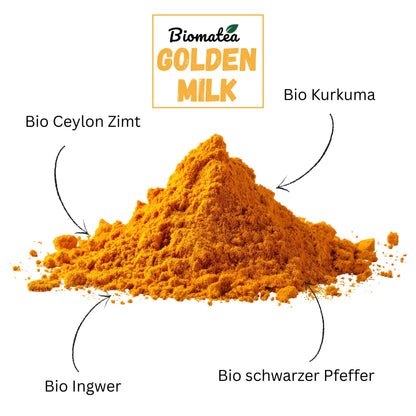 Bio Golden Milk Kurkuma Latte 200g – Goldene Milch Superfood Pulver – Kurkuma Latte Mischung Vegan