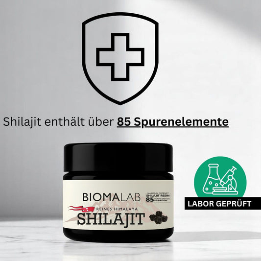 Shilajit Harz – aus Himalaya – 30g Glas – Mit 85+ Spurenelementen & Fulvinsäure – Vegan, Labor geprüft, ohne Zusätze, 60 Tage Vorrat Männer & Frauen