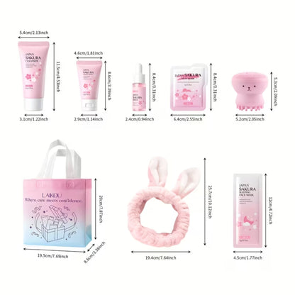 Sakura Hautpflege-Geschenkset, 16-teilig – Gesichtspflege, Masken & Zubehör