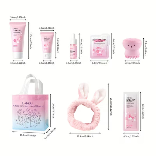 Sakura Hautpflege-Geschenkset, 16-teilig – Gesichtspflege, Masken & Zubehör