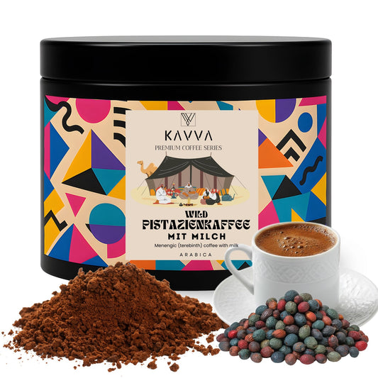 KAVVA Premium Wild Pistazien (Menengic) – Traditioneller Türkischer Kaffee aus Arabica-Bohnen, 100 g