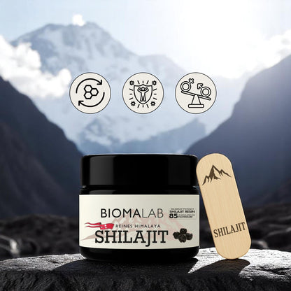 Shilajit Harz – aus Himalaya – 30g Glas – Mit 85+ Spurenelementen & Fulvinsäure – Vegan, Labor geprüft, ohne Zusätze, 60 Tage Vorrat Männer & Frauen