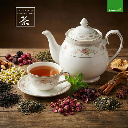 Hokkaido Citrus & Berry – Edle Oolong & Grüntee Cuvée mit Erdbeeren & Orange (70g) – Tee-Atelier Edition