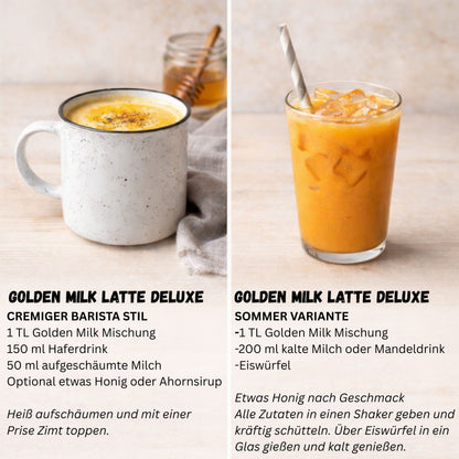 Bio Golden Milk Kurkuma Latte 200g – Goldene Milch Superfood Pulver – Kurkuma Latte Mischung Vegan