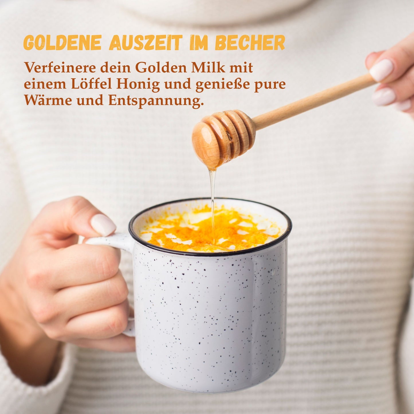 Bio Golden Milk Kurkuma Latte 100g Set – Goldene Milch Superfood in goldfarbener Metalldose mit Doppeldeckel & Edelstahllöffel – Vegan