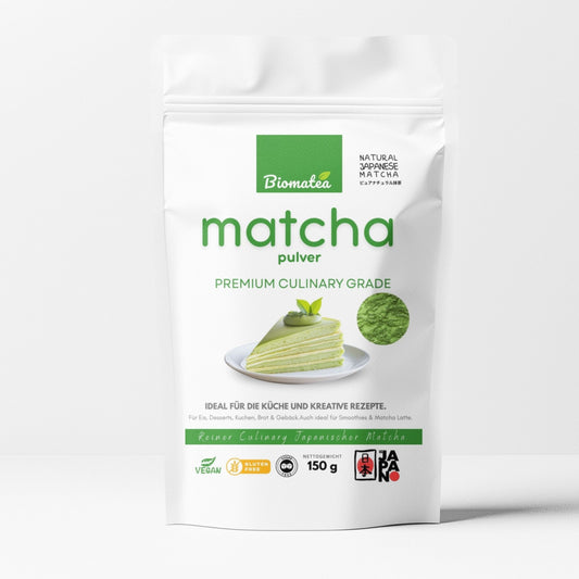 Matcha Pulver aus Japan 150g – Culinary Grade – Premium Grüntee für Backen, Desserts, Smoothies & Latte
