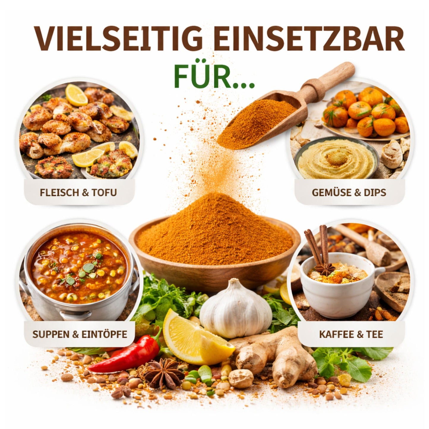 Bio Baharat Gewürzmischung – Orientalische 16 Gewürze Komposition – Made in Germany – Fein gemahlenes Premium Gewürzpulver, 150g