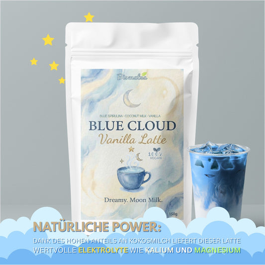 Blue Cloud Latte Pulver – Magischer Spirulina-Kokos Mix mit echter Vanille (150g)