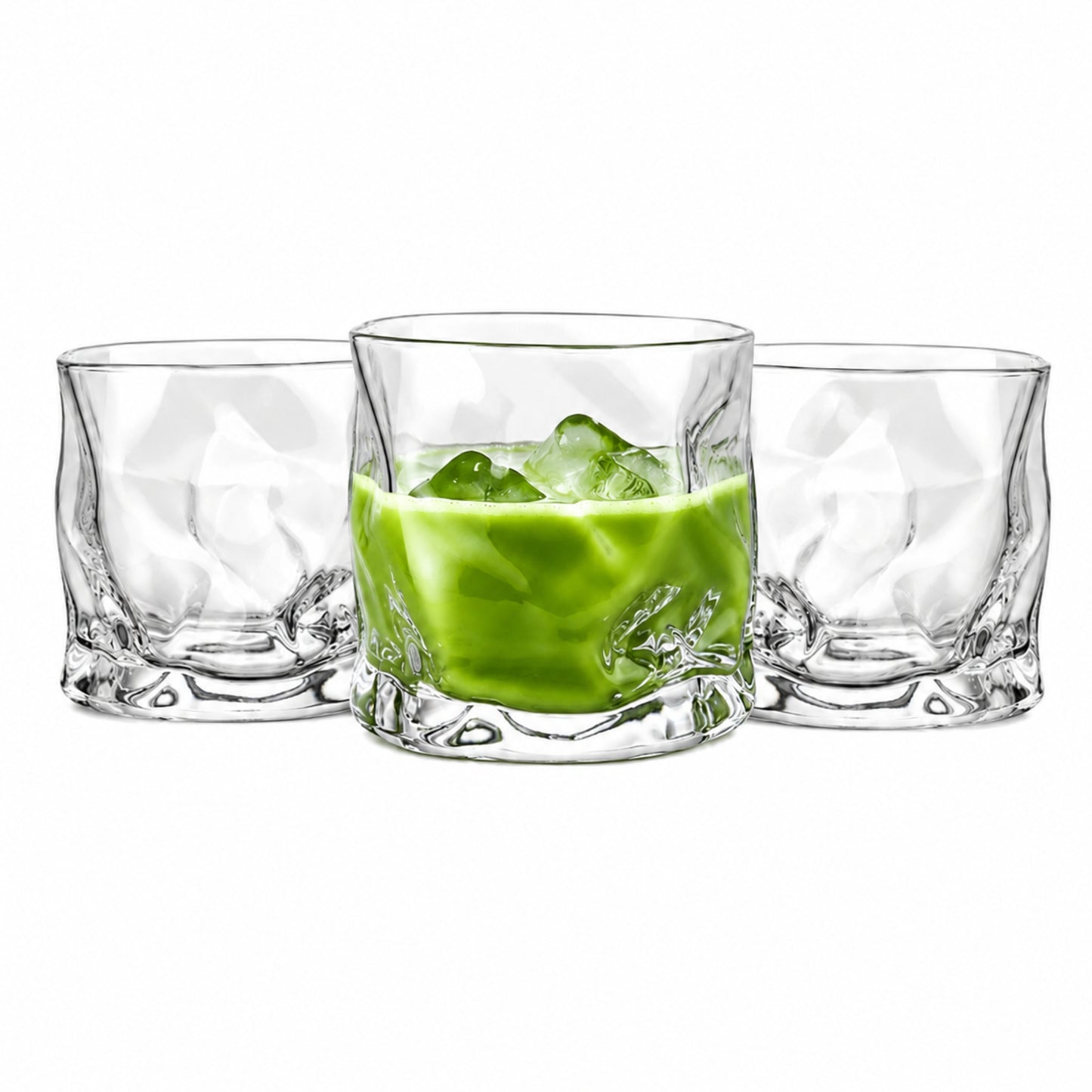 Polar Schmelzglas Design Matcha Gläser, 190ml Tumbler Trinkgläser