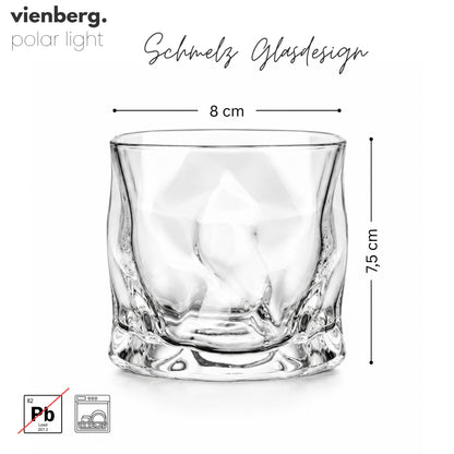 Polar Schmelzglas Design Matcha Gläser, 190ml Tumbler Trinkgläser