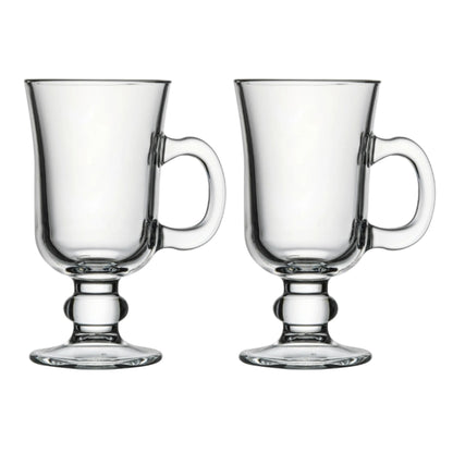 2er Set Matcha Gläser mit Henkel (200ml) – Dickwandige Kaffeegläser für Latte Macchiato, Tee, Glühwein & Kakao, Irish Coffee