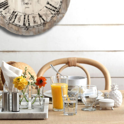 Aras 365 ml Gläser 6er Set, Trinkgläser, Longdrink Glas, Matcha, Latte, Saft, Stapelbar