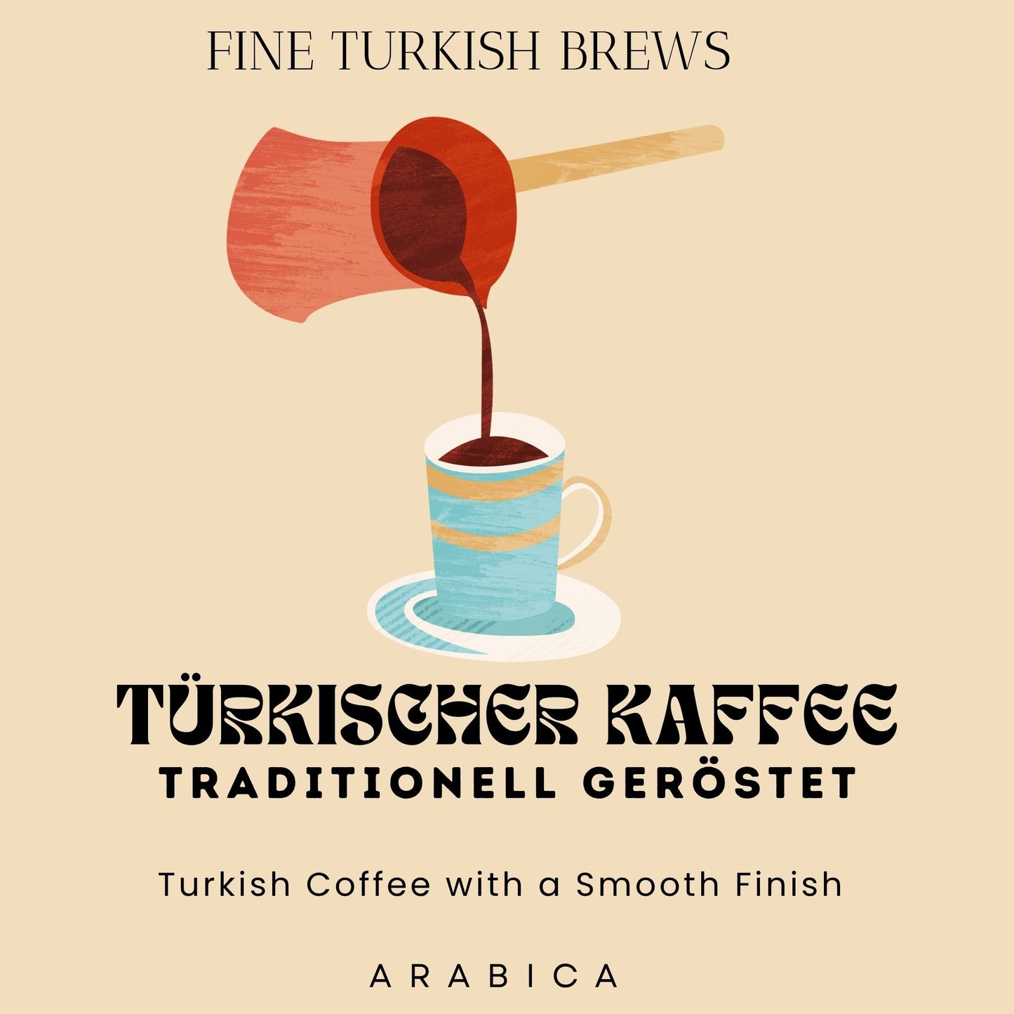 KAVVA Premium Klassik Türkischer Kaffee – Traditionell geröstet, ohne Zucker, 100 % Arabica, 100 g