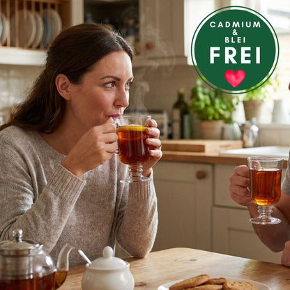 2er Set Matcha Gläser mit Henkel (200ml) – Dickwandige Kaffeegläser für Latte Macchiato, Tee, Glühwein & Kakao, Irish Coffee