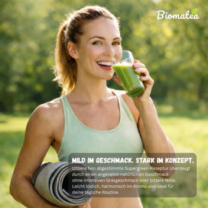 Bio Supergreen Daily Helper – Grünes Superfood Pulver für bewusste Ernährung, Verdauung & tägliche Nährstoffroutine – Vegan – 100 g