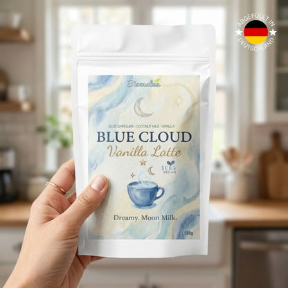 Blue Cloud Latte Pulver – Magischer Spirulina-Kokos Mix mit echter Vanille (150g)