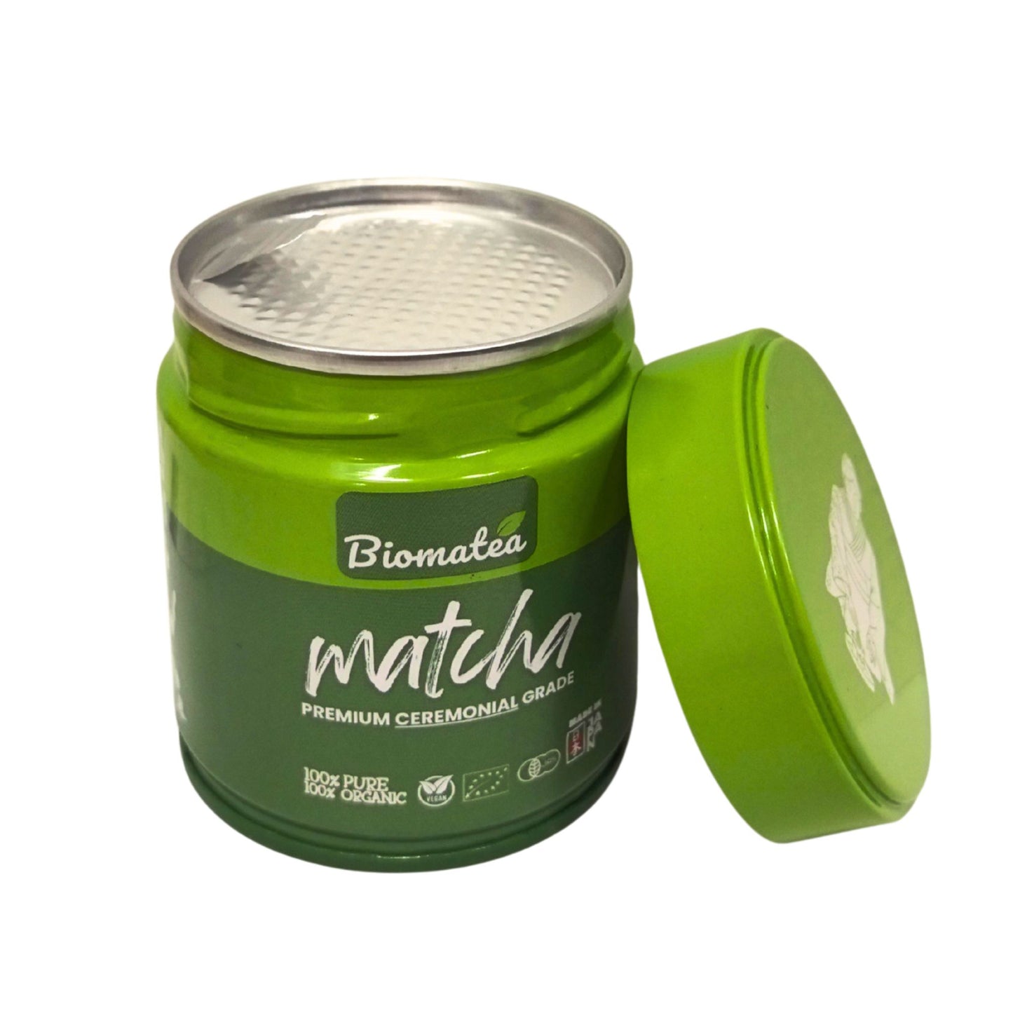 Bio Ceremonial grade Matcha Tee Pulver, 30g Dose mit Aromaschutzfolie für maximale Frische