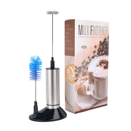 Elektrischer Milchaufschäumer aus Edelstahl, Batteriebetrieb