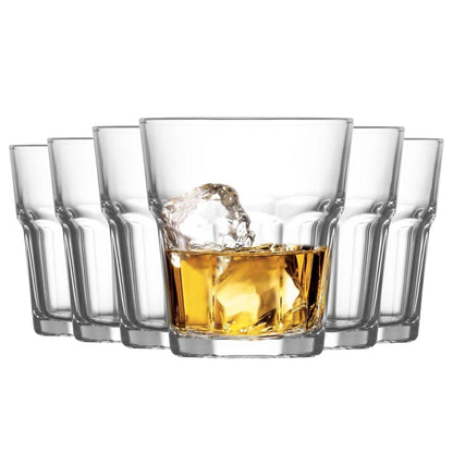 Aras 305 ml Gläser 6er Set, Trinkgläser, Whisky, Matcha, Kaffee, Saft, Stapelbar