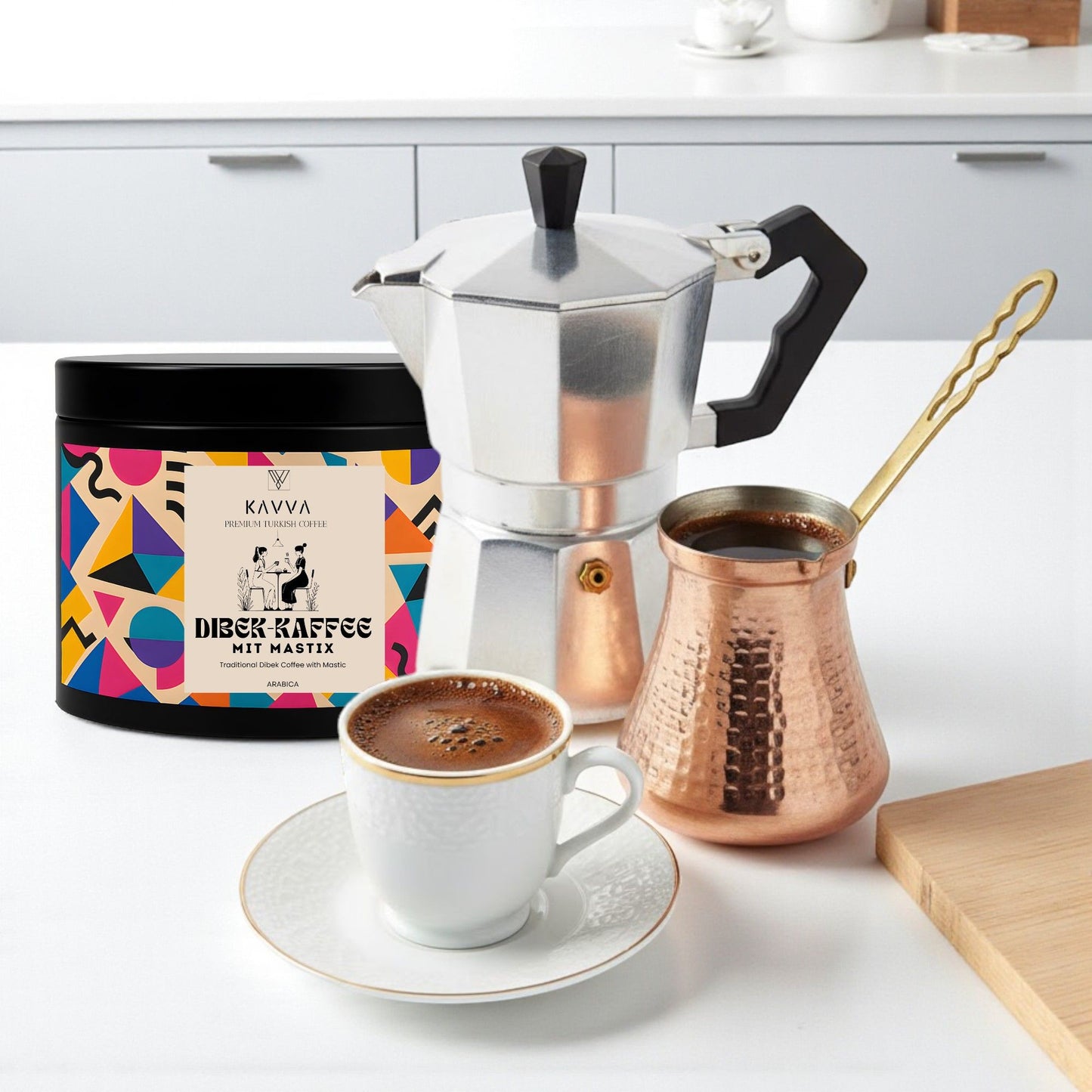 KAVVA Premium Dibek-Kaffee mit Mastix – Traditioneller Türkischer Kaffee aus Arabica-Bohnen, 100 g