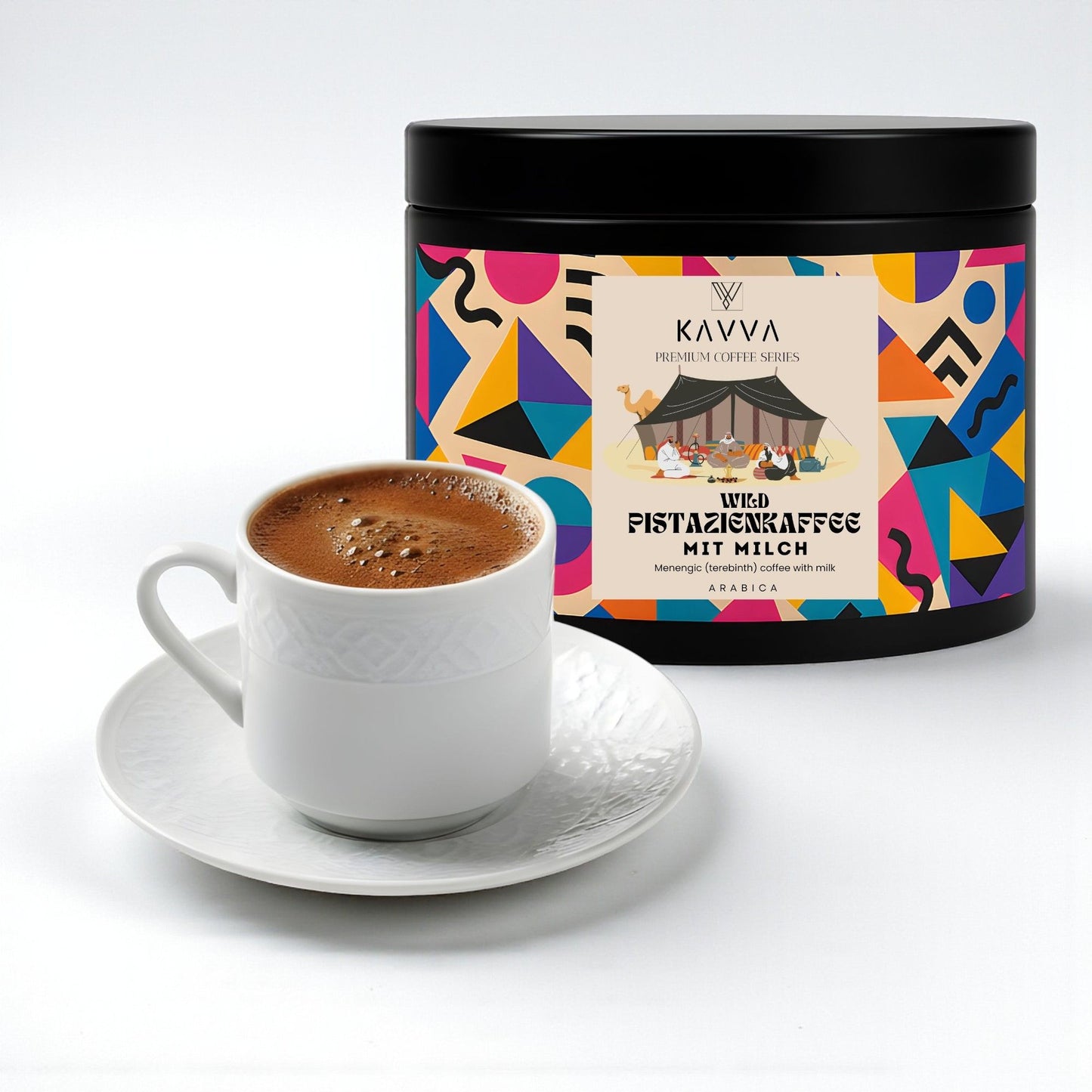 KAVVA Premium Wild Pistazien (Menengic) – Traditioneller Türkischer Kaffee aus Arabica-Bohnen, 100 g