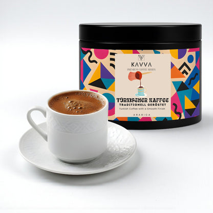 KAVVA Premium Klassik Türkischer Kaffee – Traditionell geröstet, ohne Zucker, 100 % Arabica, 100 g