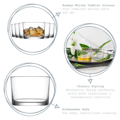 Bodega 240 ml Glas Set 6 Stück Vielseitige Trinkgläser & Dessertschalen, Glasschalen