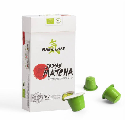 10 Bio Matcha caps Kapsel für Nespresso®-kompatible Maschinen