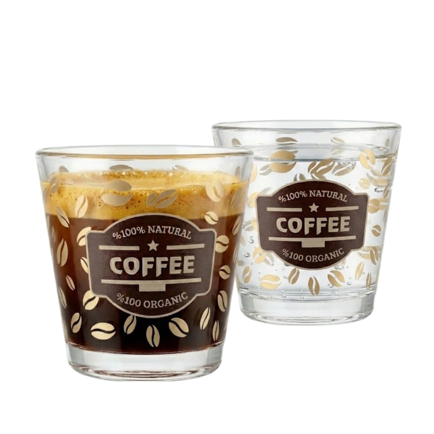 Sigma 6er Set Espresso und Mokka Gläser – 72 ml Glas mini Kaffeegläser