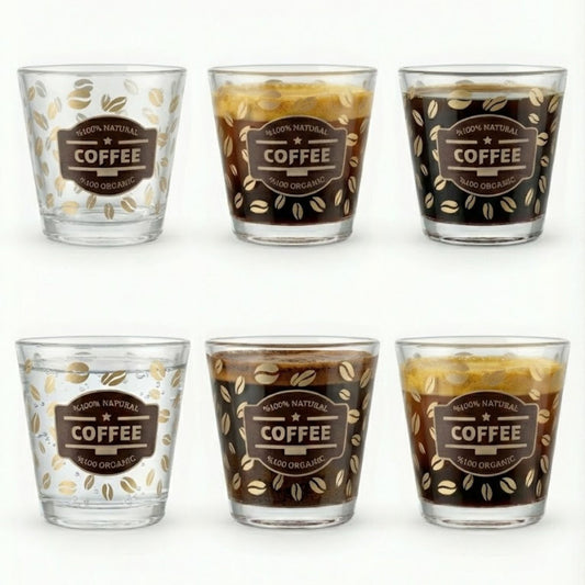 Sigma 6er Set Espresso und Mokka Gläser – 72 ml Glas mini Kaffeegläser